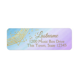 Music Bat mitzvah Adress Returadress Etikett