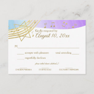 Music Bat mitzvah Guld Response OSA Kort