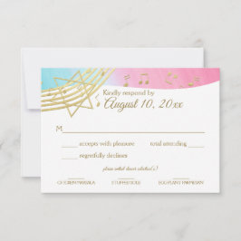 Music Bat mitzvah Guld Response OSA Kort