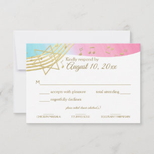 Music Bat mitzvah Guld Response OSA Kort