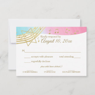 Music Bat mitzvah Guld Response OSA Kort