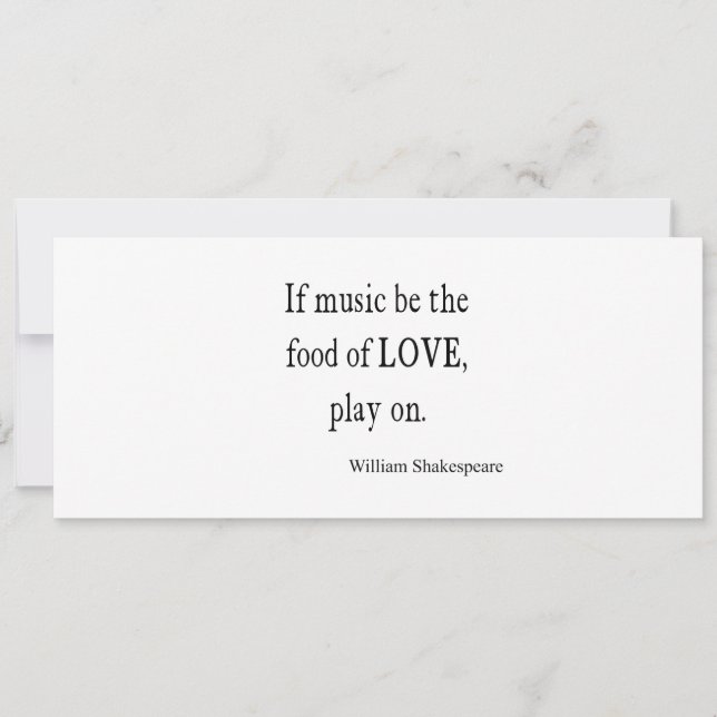 Music BE the Food of Kärlek Shakespeare Quote Cito (Framsida)