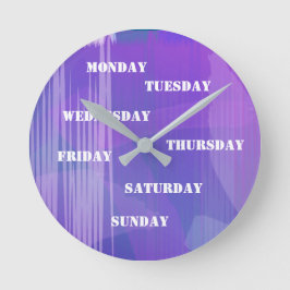 Music Beat Lila Wall Clock Rund Klocka