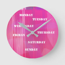 Music Beat Red Wall Clock
