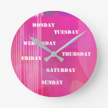 Music Beat Red Wall Clock