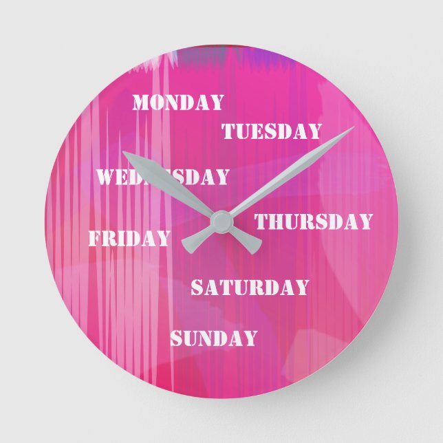Music Beat Red Wall Clock Rund Klocka (Framsida)
