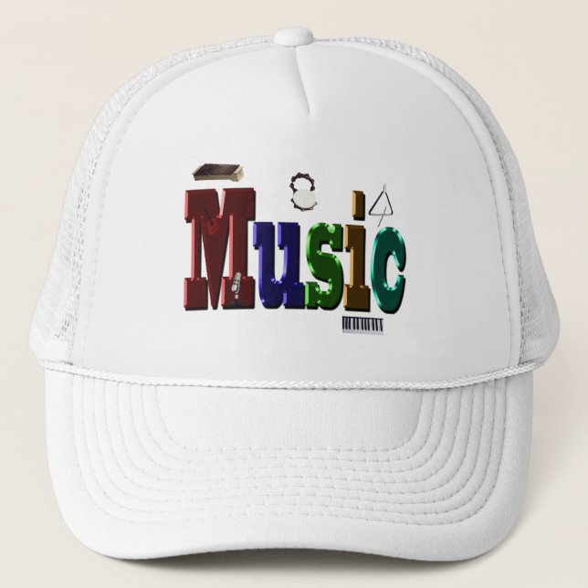 Music Bild Logotyp with Instruments Keps (Framsida)