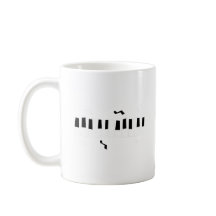 Music Black and White Piano Tangentbord med not