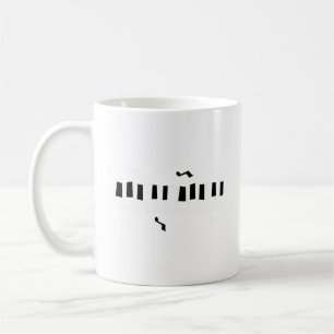 Music Black and White Piano Tangentbord med not Kaffemugg