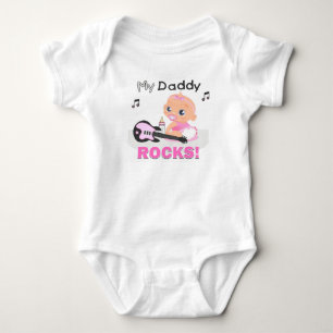 Music Bodykostym, Rosa Guitar Infant, pappa Sten Tee Shirt