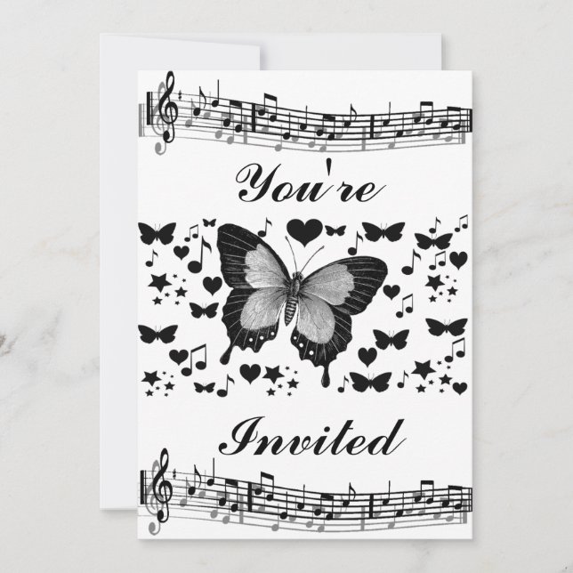 Music & Butterflies_ Inbjudningar (Framsida)