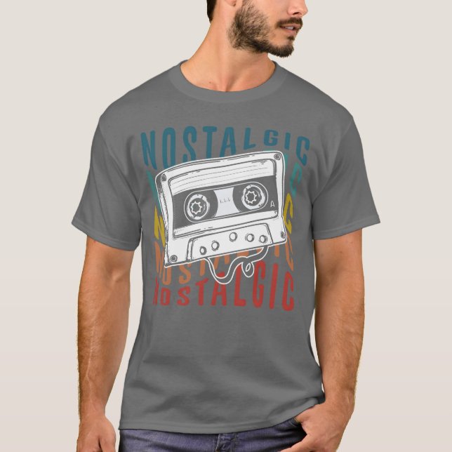 Music Cassettehemed Rock Original retro T Shirt (Framsida)