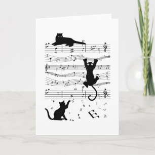 Music Cat Cats Cute Funny Musician Gift Kort