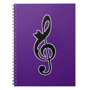 Music Cat Clef Anteckningsbok