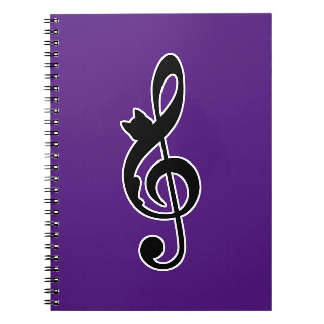 Music Cat Clef Anteckningsbok (Framsidan)