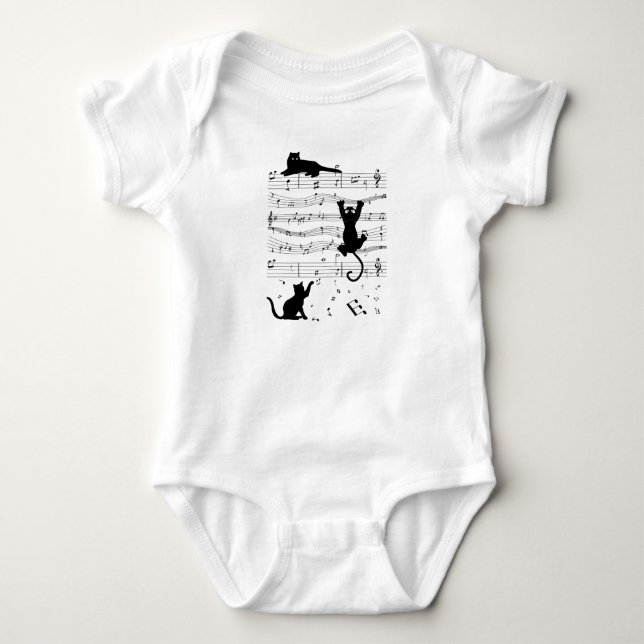 Music Cat Cute Cute Funny Musician Gift T Shirt (Framsida)
