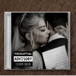 Music CD Album Cover Bröllop spara datum Inbjudningar
