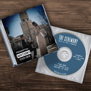 Music CD Fodral Album Cover Blue Bröllop Inbjudningar