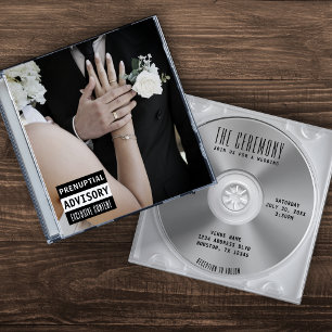 Music CD Fodral Album Cover Bröllop Inbjudningar