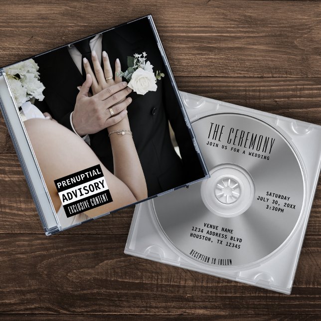 Music CD Fodral Album Cover Bröllop Inbjudningar (Skapare uppladdad)