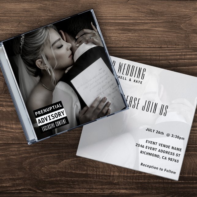 Music CD Fodral Album Cover Bröllop Inbjudningar (Music CD Case Album Cover Wedding Invitation
)