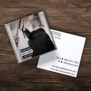 Music CD Fodral Album Cover Hairstylist Fyrkantigt Visitkort