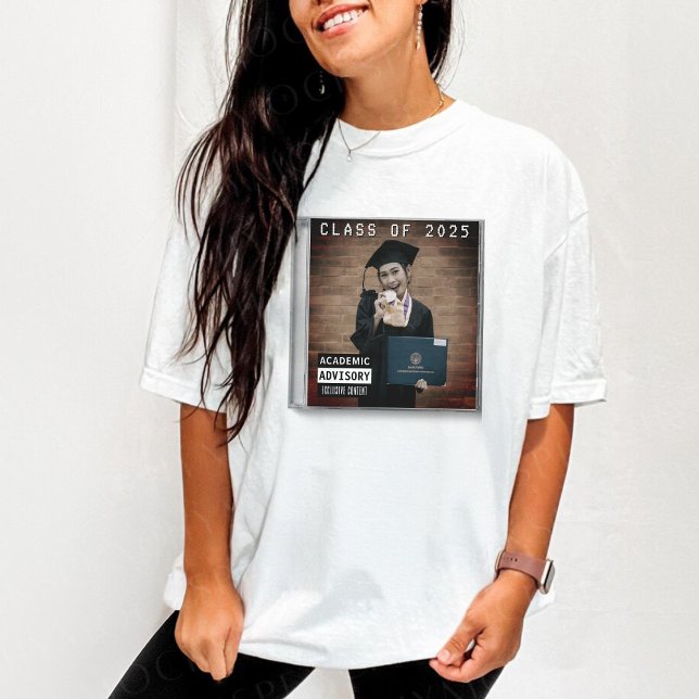Music CD Fodral Album Cover Studenten T Shirt (Music CD Case Album Cover Graduation T-Shirt
)