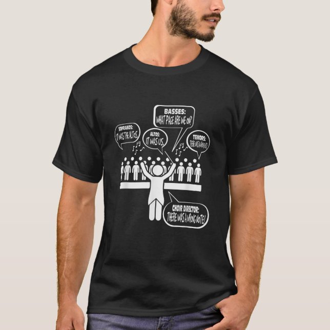 Music Choir Singing Members Ord Funny Christma T Shirt (Framsida)