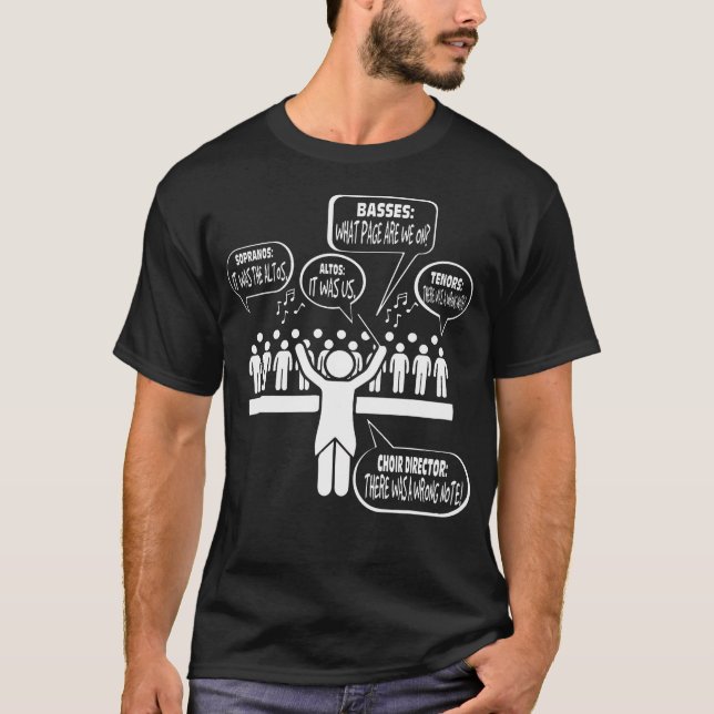 Music Choir Singing Members Ord Funny Christma T Shirt (Framsida)