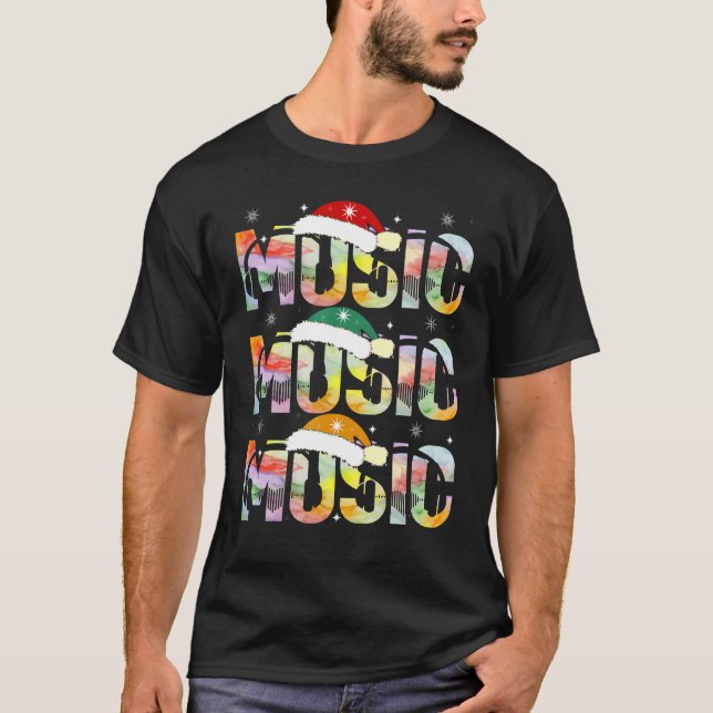 Music CHRISTMAS T Shirt (Framsida)