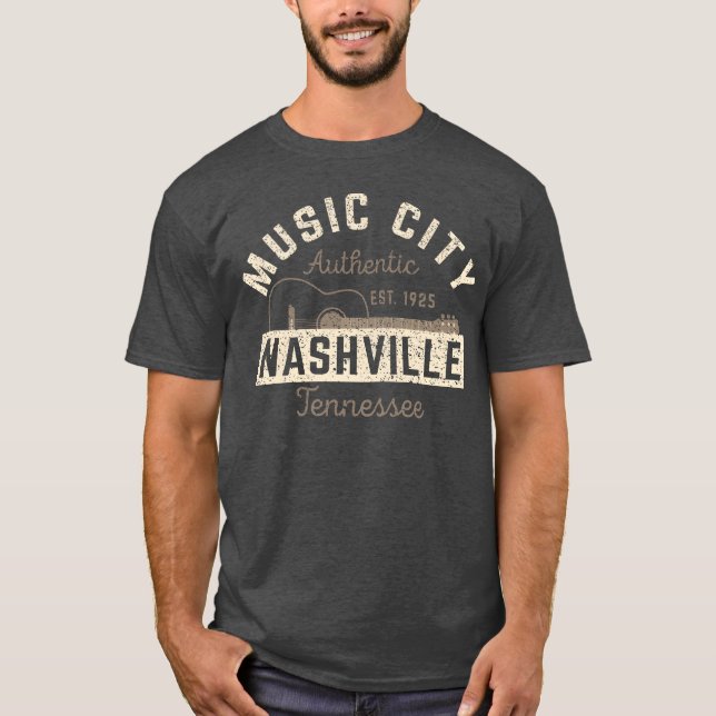 Music City Nashvilleennessee Nashville Music Cit b T Shirt (Framsida)