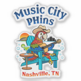 Music City Phins 4 x 4 Klistermärken