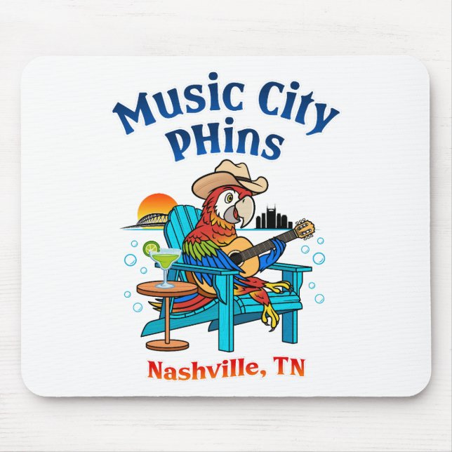 Music City Phins Mouse Pad Musmatta (Framsidan)