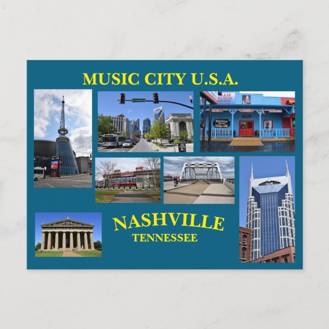 MUSIC CITY USA Vykort (Framsida)