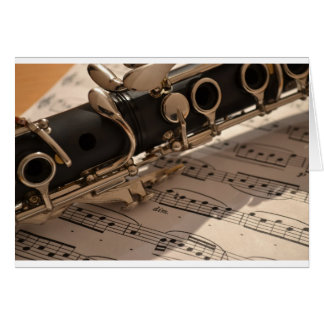 Music Clarinets Musik noter Destiny Dance Roligt Hälsningskort