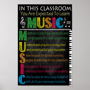 Music Classroom Regler Printable Poster