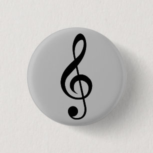 Music Clef Badge Knapp