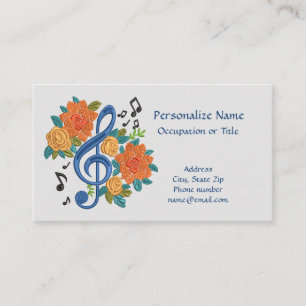 Music Clef Note Musical Sång Dance Musician Visitkort