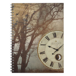 Music Clock och Träd Anteckningsbok