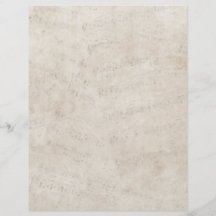 Music Collage Distress Vintage Dubbla-sided