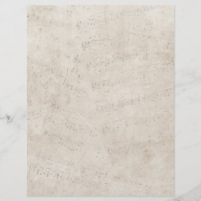 Music Collage Distress Vintage Dubbla-sided (Framsida)