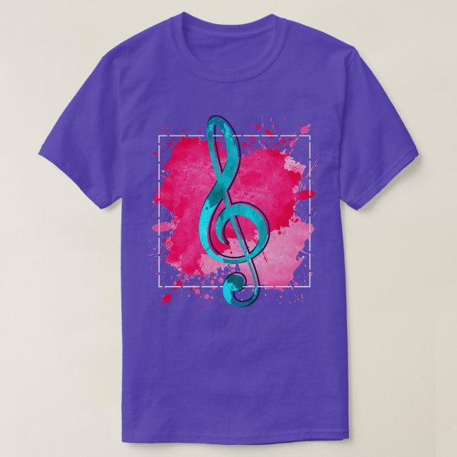 Music Composer Gift Treble Clef T Shirt (Design framsida)