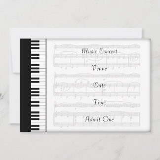 Music Conmission Admission Biljett Piano Theme