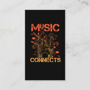 Music Connectors Drummer Guitar Player Musician Visitkort