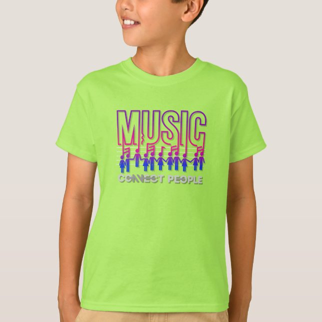 Music Connects People | Barn T Shirt (Framsida)