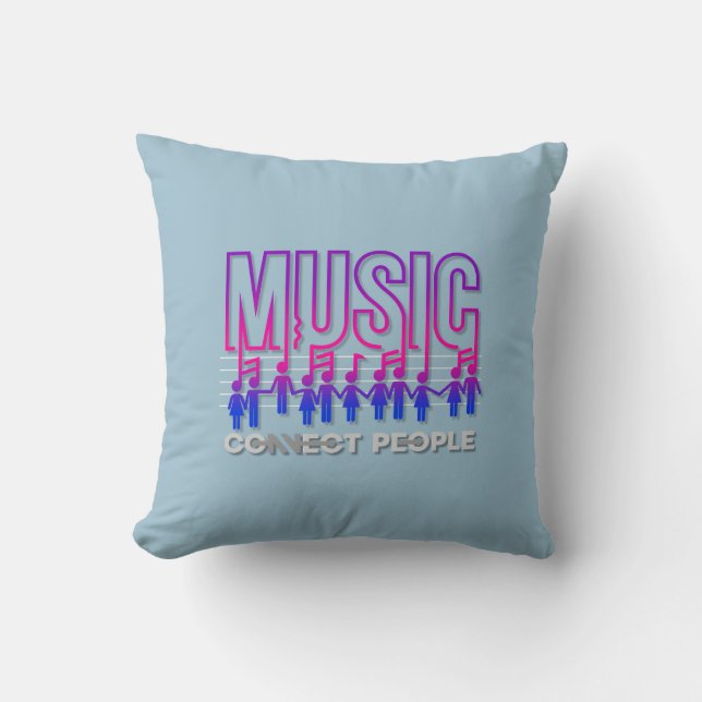 Music Connects People | DEKORATIV KUDDE (Framsida)