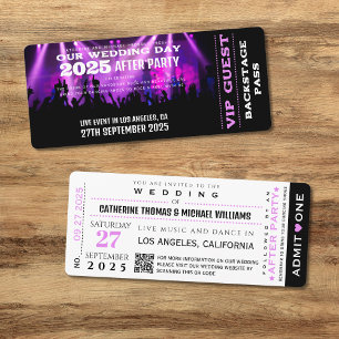 Music Consert VIP Biljett med QR-kod Spara Datumet