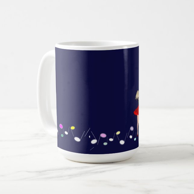 music, dance, romantic kaffemugg (Framsida vänster)