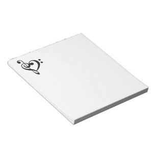 Music Design Heart Anteckningsblock