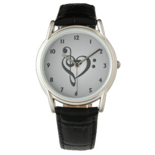 Music Design Heart Armbandsur